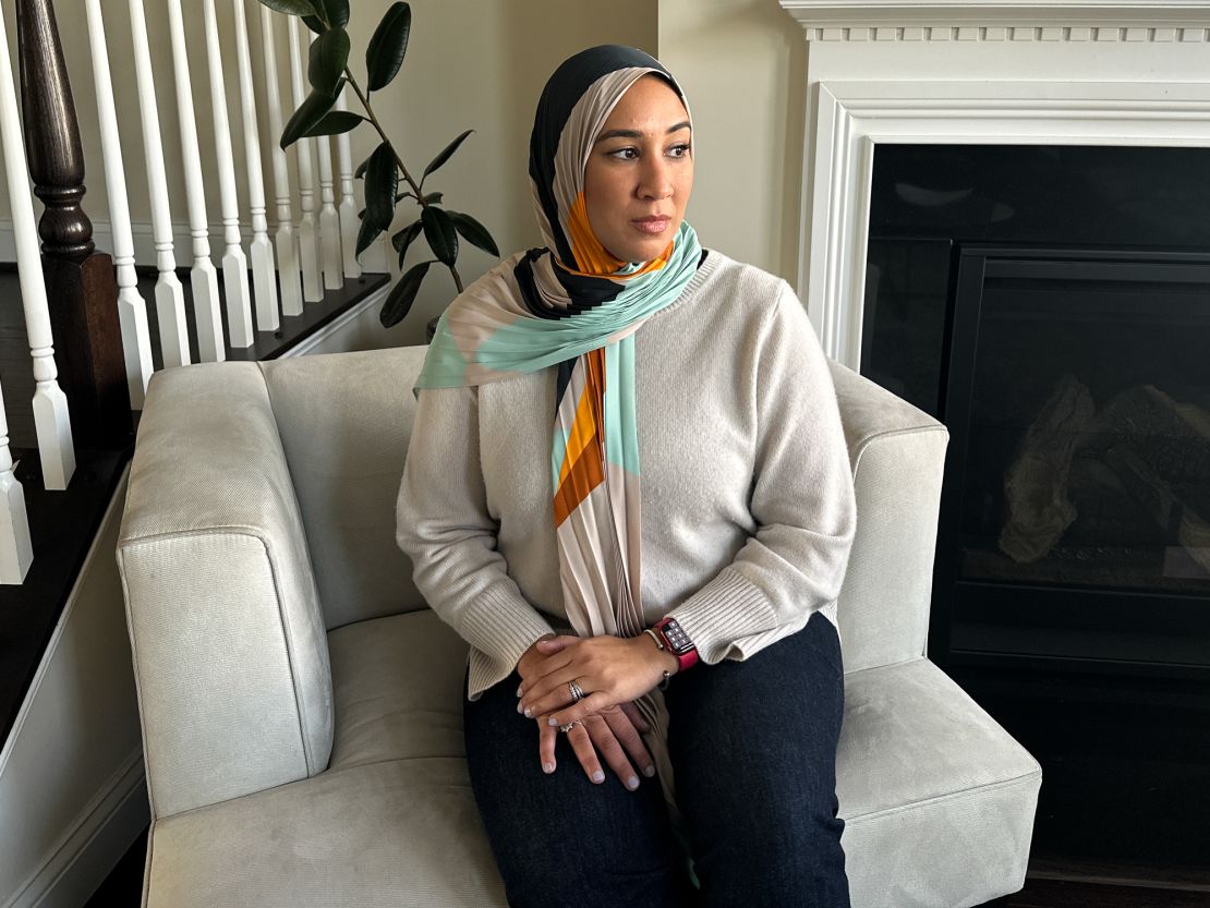 Yasmeen Abou-Sayed poses for a portrait at her home on November 9, 2023.