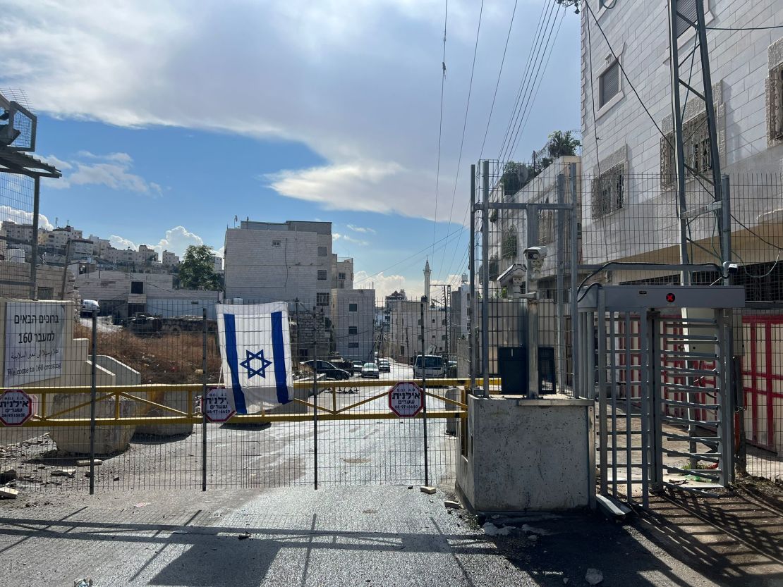 One of Hebron's old city's many checkpoints is photographed on November 17.