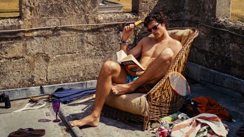 Jacob Elordi as the upper class Felix Catton in "Saltburn."