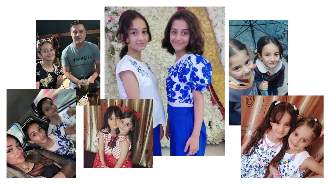 Les plus jeunes cousins ​​de Noreen Rashid, Nouran Allouh, 12 ans, et Razan Allouh, 10 ans.