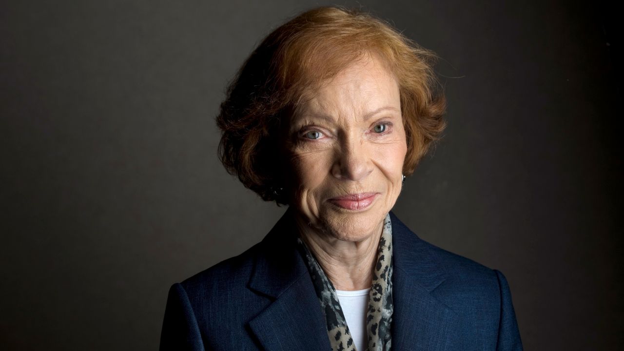 Former U.S. First Lady Rosalynn Carter poses for a portrait  in New York City, New York, on Friday, September 23, 2011. Carter was among nearly  a dozen current and former first ladies who gathered to explore ways to grow their leadership roles as part of RAND African First Ladies Initiative.