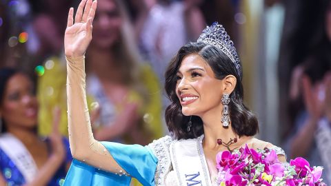 Sheynnis Palacios of Nicaragua waves to the audience after she was crowned the 2023 Miss Universe during the 72nd Miss Universe Competition on November 18.