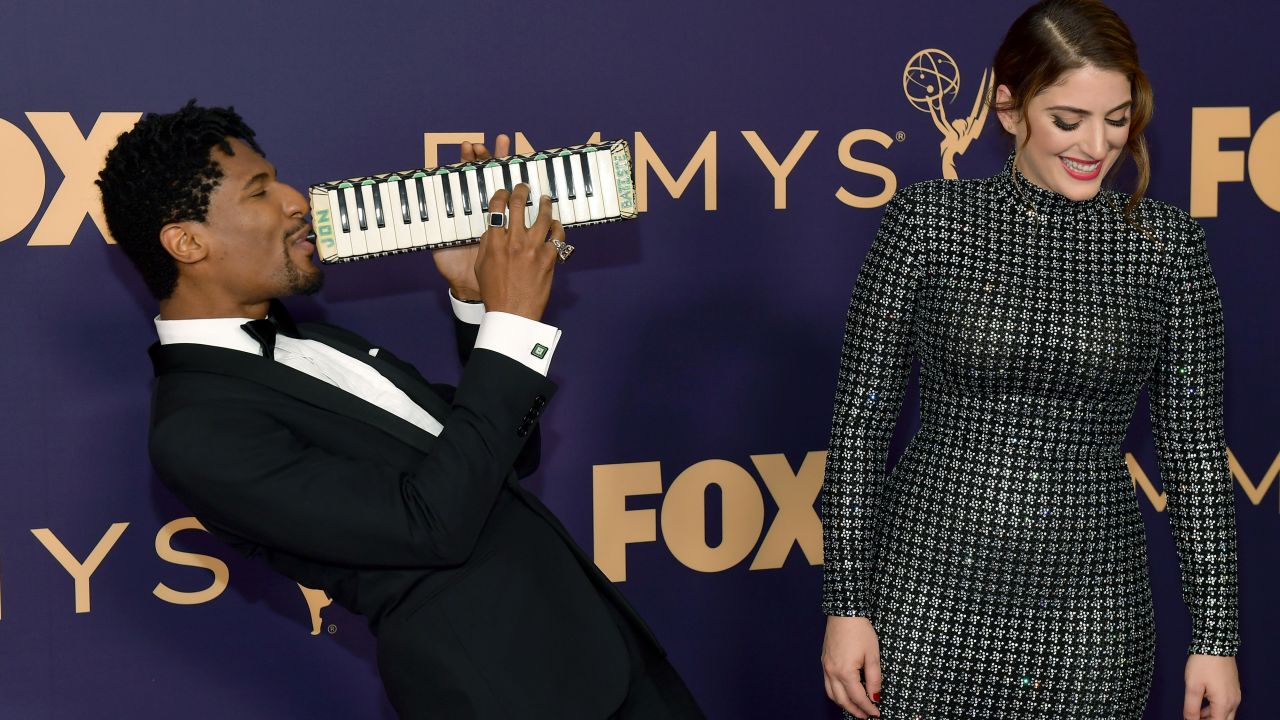 LOS ANGELES, CALIFORNIA - SEPTEMBER 22: Jon Batiste (L) and Suleika Jaouad attend the 71st Emmy Awards at Microsoft Theater on September 22, 2019 in Los Angeles, California. (Photo by Matt Winkelmeyer/Getty Images)