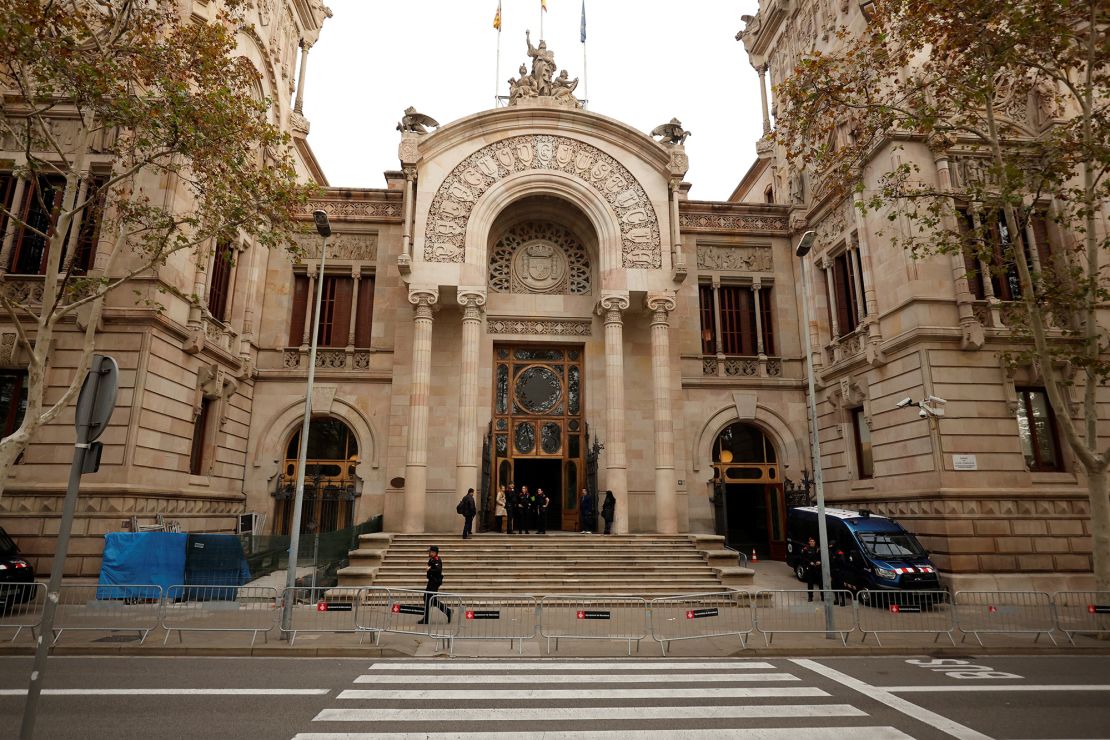 A general view of Superior Court of Justice of Catalonia, Social Chamber ahead of Colombian singer Shakira's arrival for her trial accused of tax fraud in Barcelona, Spain November 20, 2023. REUTERS/Albert Gea