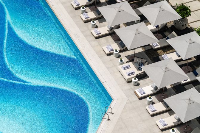 <strong>Wellness offerings: </strong>The hotel has a sizable outdoor pool, an infinity pool and a 24-hour gym. 