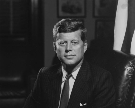 John F. Kennedy poses for a photo in the Senate Office Building in Washington, DC, in 1960. He was a US senator before becoming president. 