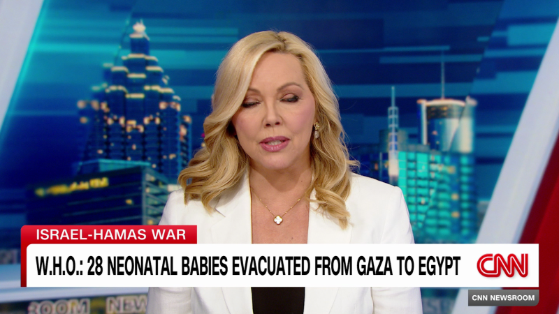 W.H.O.: 28 neonatal babies evacuated from Gaza to Egypt