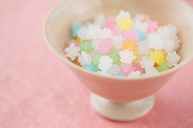 <strong>Konpeito:</strong> Colorful and cute, these candies are so popular they're even given out as gifts by Japan's royal family.