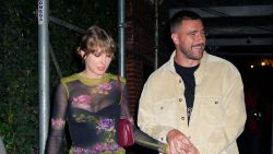 NEW YORK, NEW YORK - OCTOBER 15: Taylor Swift and Travis Kelce have dinner at Waverly Inn on October 15, 2023 in New York City. (Photo by Gotham/GC Images)