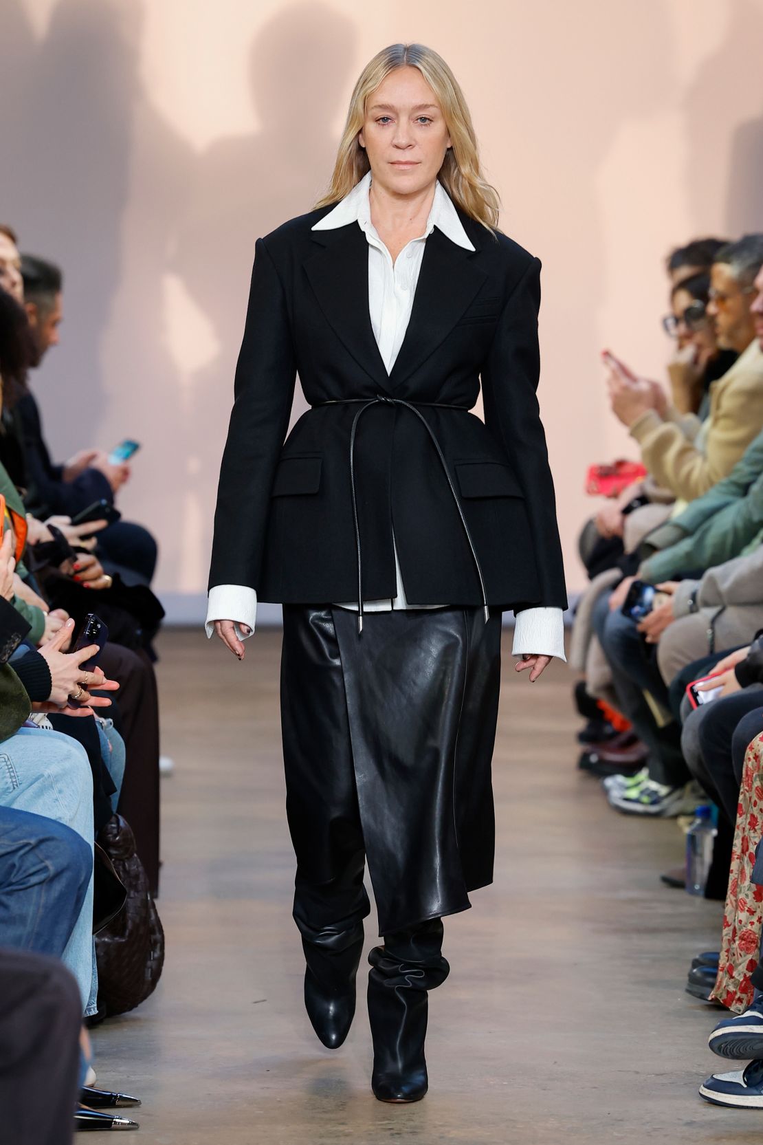 NEW YORK, USA - FEBRUARY 11: Chlo? Sevigny walks the runway during the Proenza Schouler Ready to Wear Fall/Winter 2023-2024 fashion show as part of the New York Fashion Week on February 11, 2023 in NY. (Photo by Victor VIRGILE/Gamma-Rapho via Getty Images)