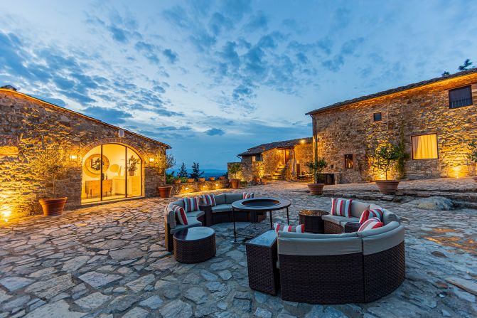 <strong>Villa Ardore:</strong> Stephen Lewis and Christian Scali purchased this historic farmhouse in Italy and turned it into a luxury villa that showcases its beautiful setting in the Tuscan countryside.