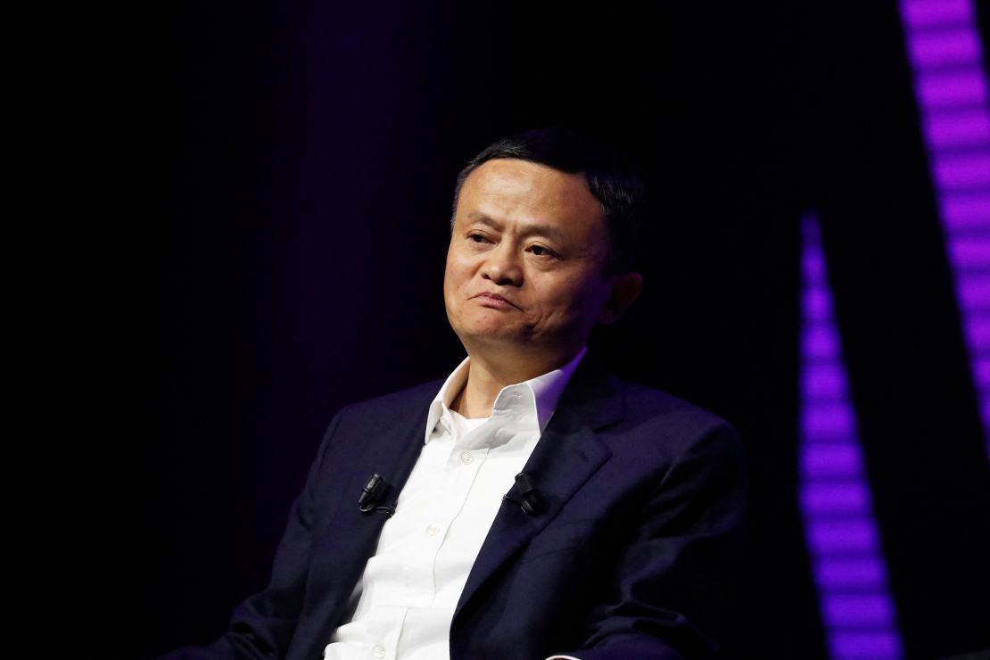 Jack Ma, founder of the Alibaba site, has been missing since the end of October. The businessman had been summoned by the authorities after a speech critical of the Beijing regime -- File -- Founder and CEO of Alibaba Jack Ma is interviewed by Maurice Levy in the VivaTech Exhibition in Palais des Expositions of Porte de Versailles, Paris, France on May 16th, 2019. Photo by Henri Szwarc/Abaca/Sipa USA(Sipa via AP Images)