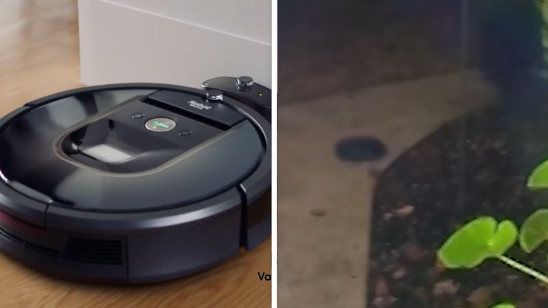 Doorbell camera captures robot vacuum's escape