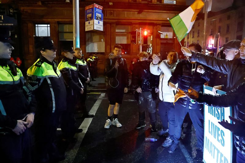 Dublin, Ireland Stabbing: Violent Clashes Erupt Between Police And ...