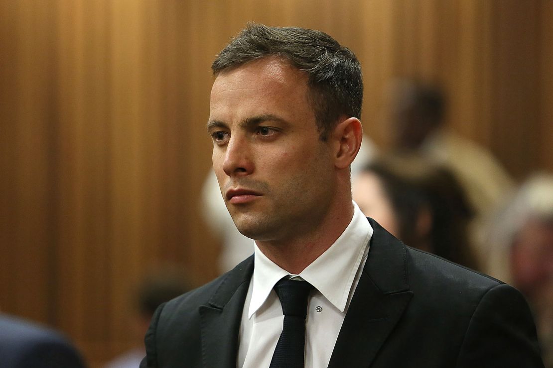 BY COURT ORDER, THIS IMAGE IS FREE TO USE.  PRETORIA, SOUTH AFRICA - OCTOBER 16 (SOUTH AFRICA OUT): Oscar Pistorius attends his sentencing hearing in the Pretoria High Court on October 16, 2014, in Pretoria, South Africa. Judge Thokozile Masipa found Pistorius not guilty of murdering his girlfriend Reeva Steenkamp, but convicted him of culpable homicide. Sentencing continues today. (Photo by Alon Skuy/The Times/Gallo Images/Getty Images)