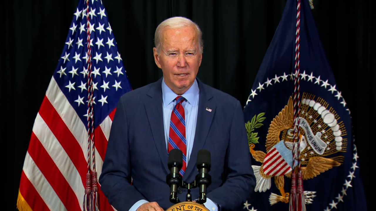 US President Joe Biden delivers remarks in Nantucket, Massachusetts, on November 24.