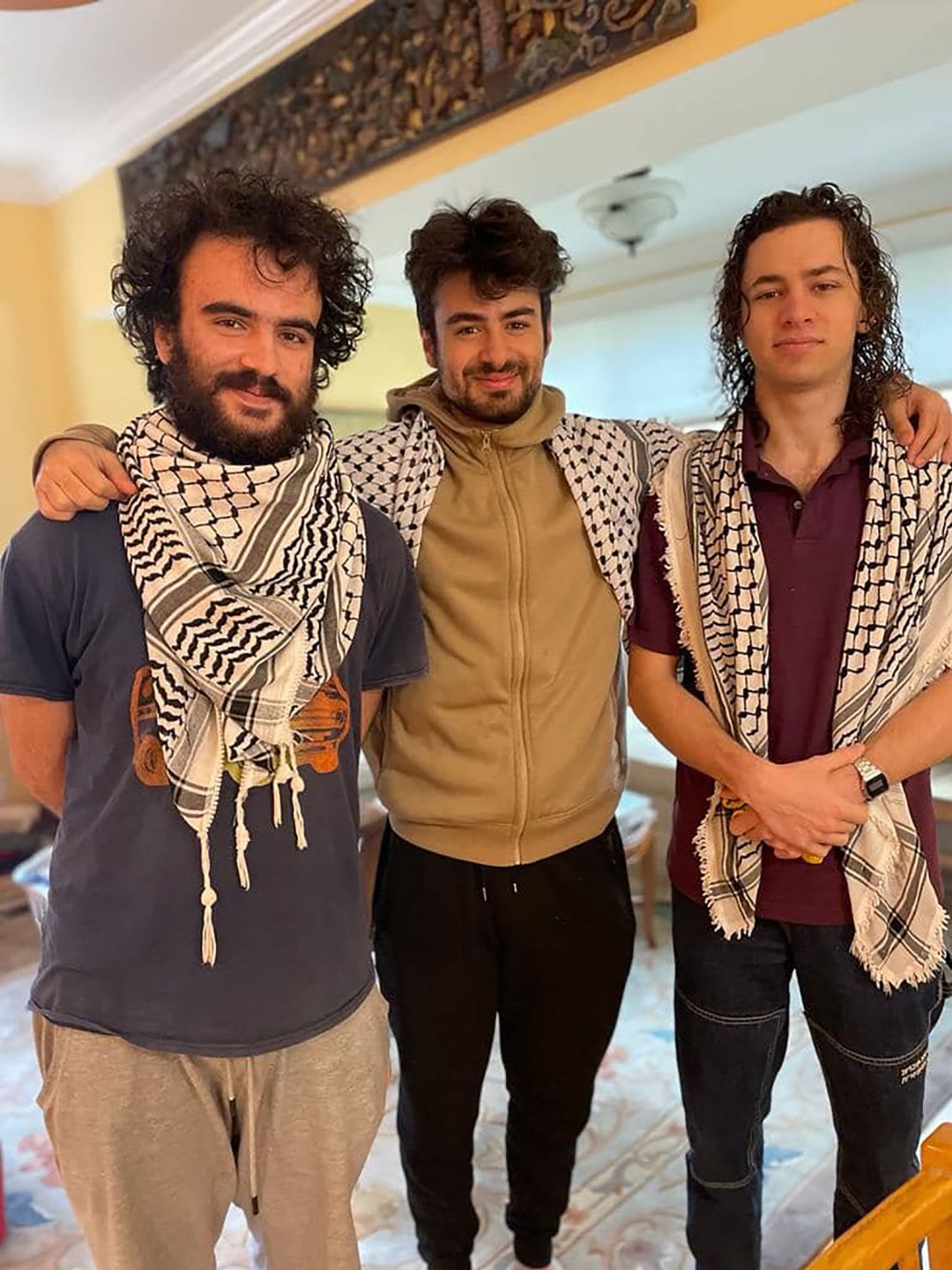 From left, Tahseen Ali Ahmad, Kinnan Abdalhamid and Hisham Awartani.