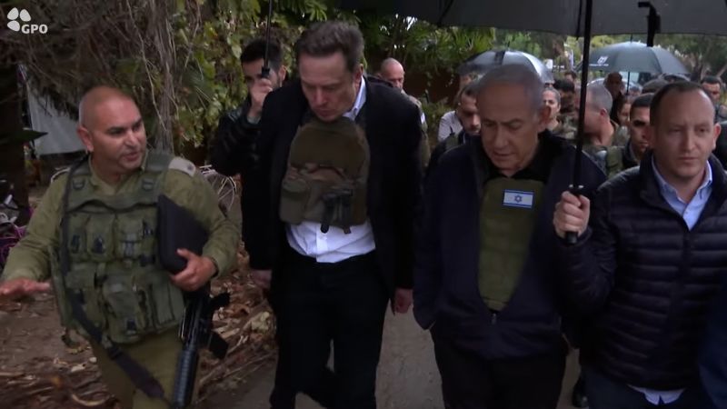 Video: Watch Elon Musk tour Israeli kibbutz with Netanyahu | CNN