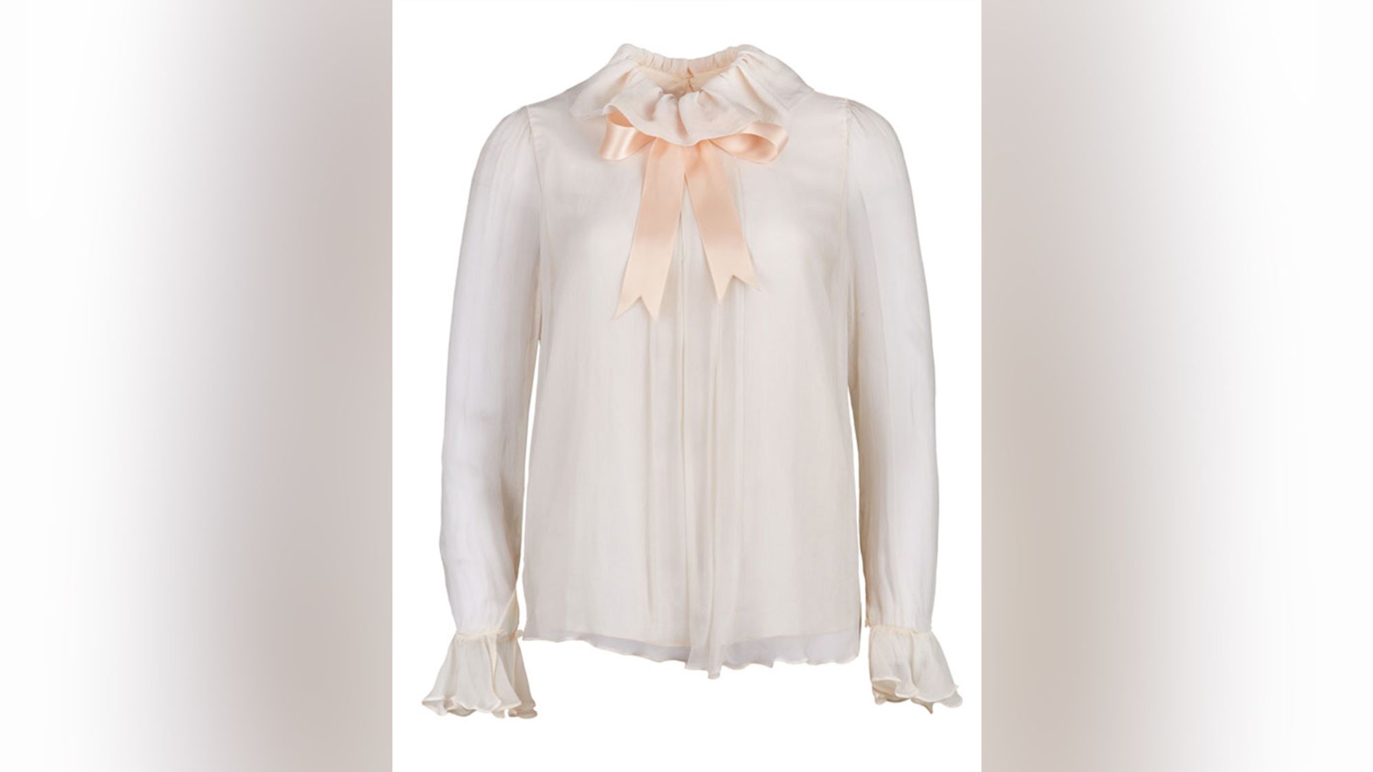 From Julien's Auction House: Making a stunning appearance on the auction block this December will be a piece from one of the most iconic images ever taken of Princess Diana: her blush pink chiffon Emanuels blouse worn in her famous 1981 engagement portrait photographed by Lord Snowdon.