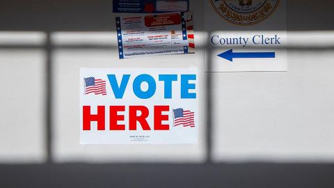 Early voting is held at the Knott County Court House in Hindman, Kentucky, on Thursday, Nov. 2, 2023. (Ryan C. Hermens/Lexington Herald-Leader/Tribune News Service via Getty Images)
