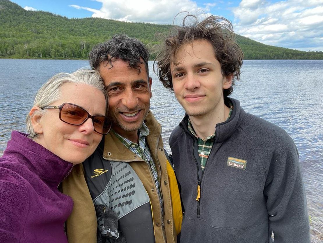 Photos of Hisham Awartani, one of three Palestinian students shot in VT, with his mother,Elizabeth Price, and father, Ali Awartani.