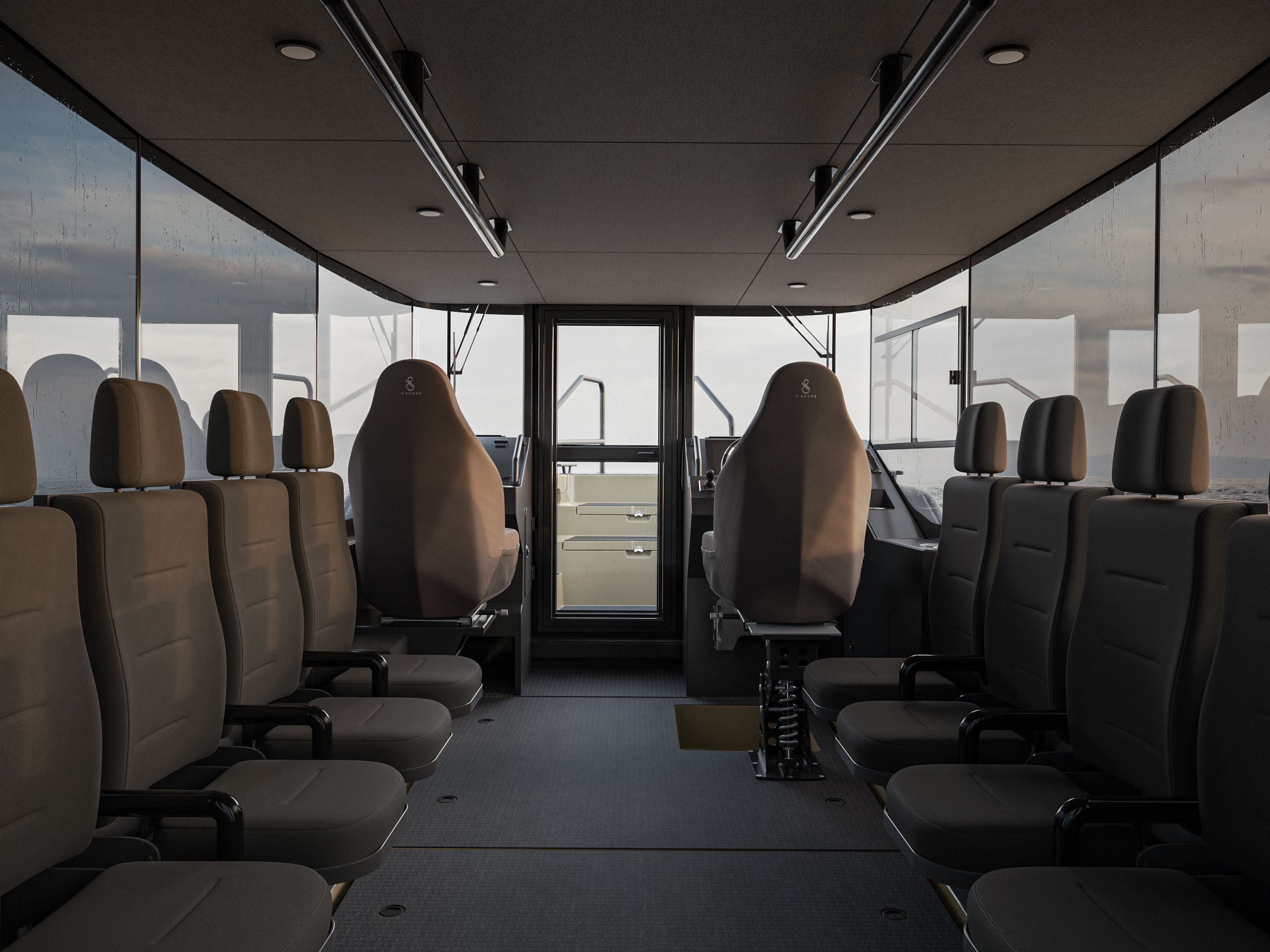On board the X Shore Pro.