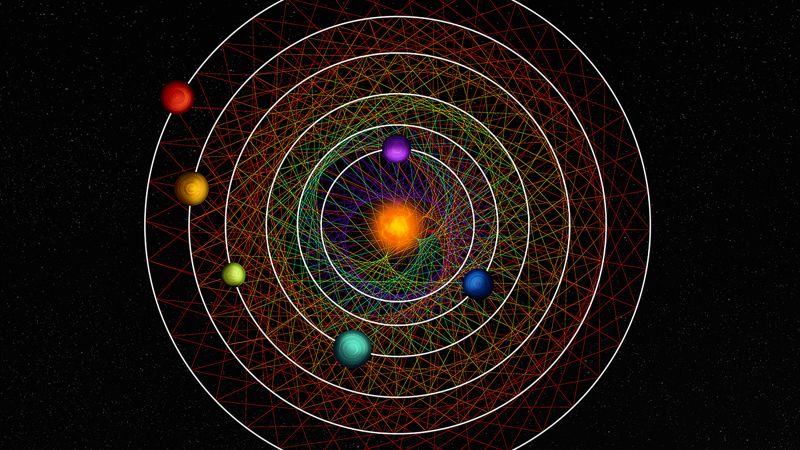 Yakın bir yıldızın etrafında kozmik bir vals yapan altı ötegezegen tespit edildi