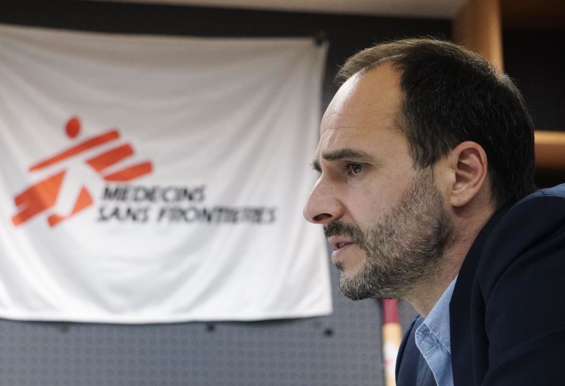 Christos Christou, international president of the medical humanitarian aid organization Doctors Without Borders, known by its French acronym MSF (Medecins Sans Frontieres), speaks during an interview in Tokyo on June 26, 2023. (Photo by Kyodo News via Getty Images)