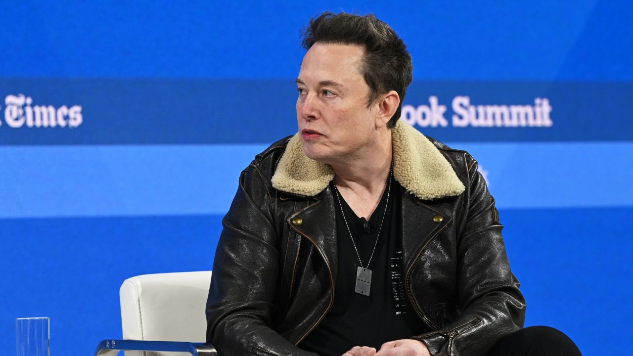 NEW YORK, NEW YORK - NOVEMBER 29: Elon Musk speaks onstage during The New York Times Dealbook Summit 2023 at Jazz at Lincoln Center on November 29, 2023 in New York City. (Photo by Slaven Vlasic/Getty Images for The New York Times)