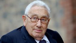 FILE PHOTO: Former U.S. Secretary of State Henry Kissinger arrives for a memorial service for late Social Democratic senior politician Egon Bahr at St. Mary's Church in Berlin, Germany, September 17, 2015. REUTERS/Fabrizio Bensch/File Photo