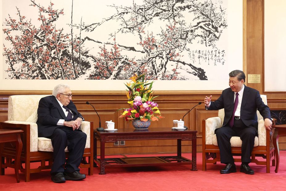 Kissinger meets with Chinese leader Xi Jinping in Beijing in July 2023.
