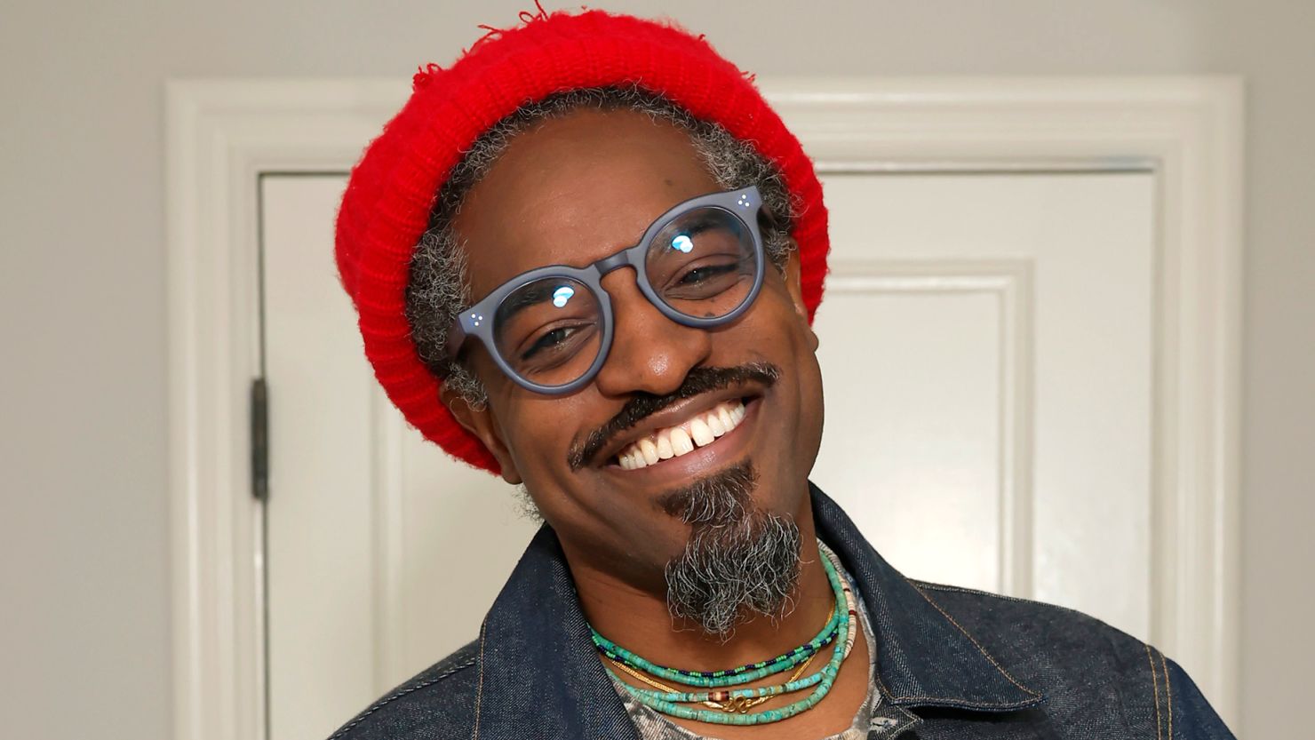 Andre 3000 attends the GQ Men of the Year Party 2023 VIP dinner at Chateau Marmont on November 16, 2023 in Los Angeles, California.