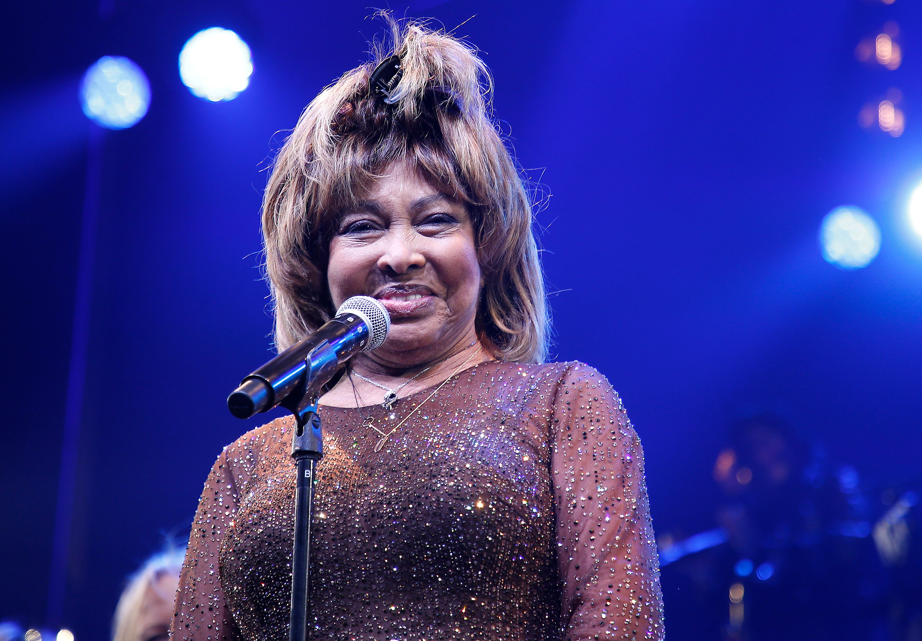 Tina Turner speaks during the 'Tina - The Tina Turner Musical' opening night at Lunt-Fontanne Theatre on November 07, 2019 in New York City.