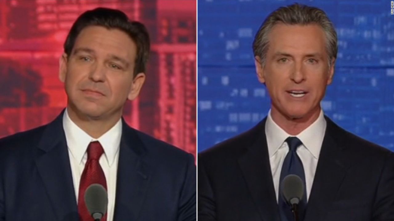 desantis newsom split fox debate vpx