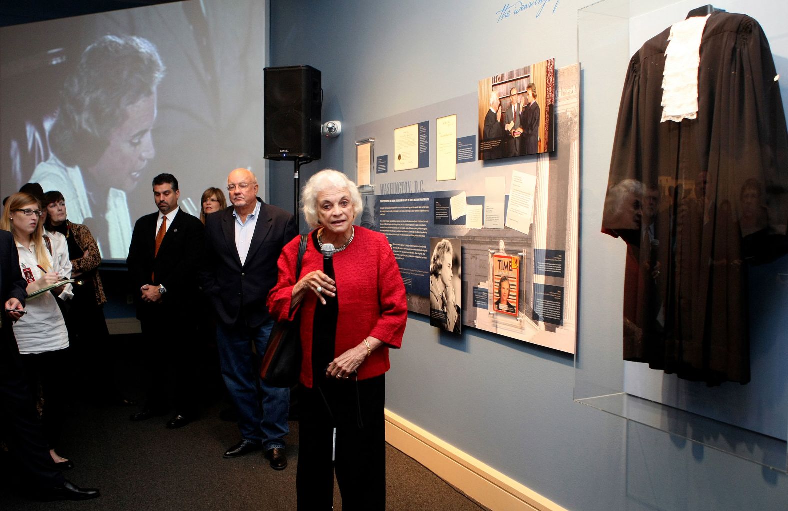 O'Connor tours an exhibit about her at the National Cowgirl Museum and Hall of Fame in Fort Worth, Texas, in 2011. Growing up on the Lazy B Ranch in Arizona, O'Connor was known for her self-reliance and independence, traits she acquired as a young woman branding cattle, driving tractors and firing rifles.