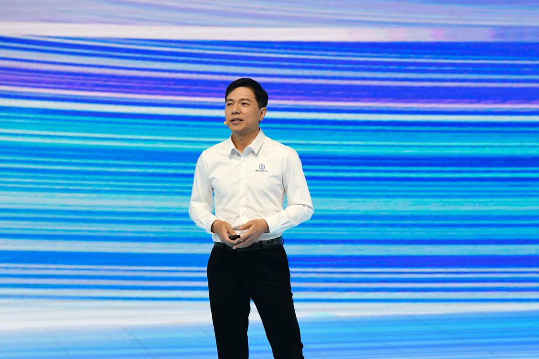 Robin Li, chairman and chief executive officer of Baidu Inc., during the Baidu World conference in Beijing, China, on Tuesday, October 17, 2023.