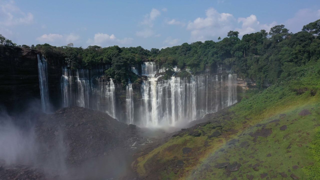 Frame grab from CNN footage of the falls