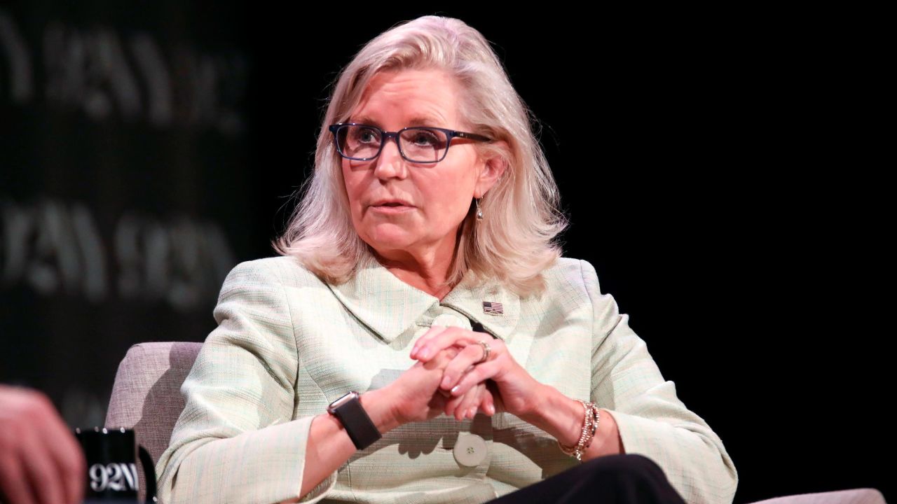 Former Congresswoman Liz Cheney appears onstage in conversation with David Rubenstein at the 92nd Street Y on Monday, June 26, 2023, in New York.