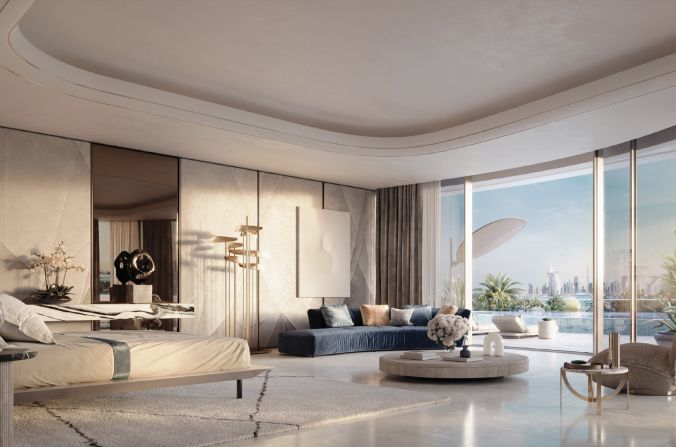 An artist's impression of the interiors of the penthouse, designed with luxury finishings and thermally insulated windows, as well as smart home features.