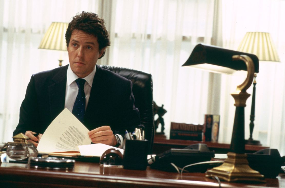Editorial use only. No book cover usage.Mandatory Credit: Photo by Peter Mountain/Universal/Dna/Working Title/Kobal/Shutterstock (5884946v)Hugh GrantLove Actually - 2003Director: Richard CurtisUniversal/Dna/Working TitleUKScene StillComedy