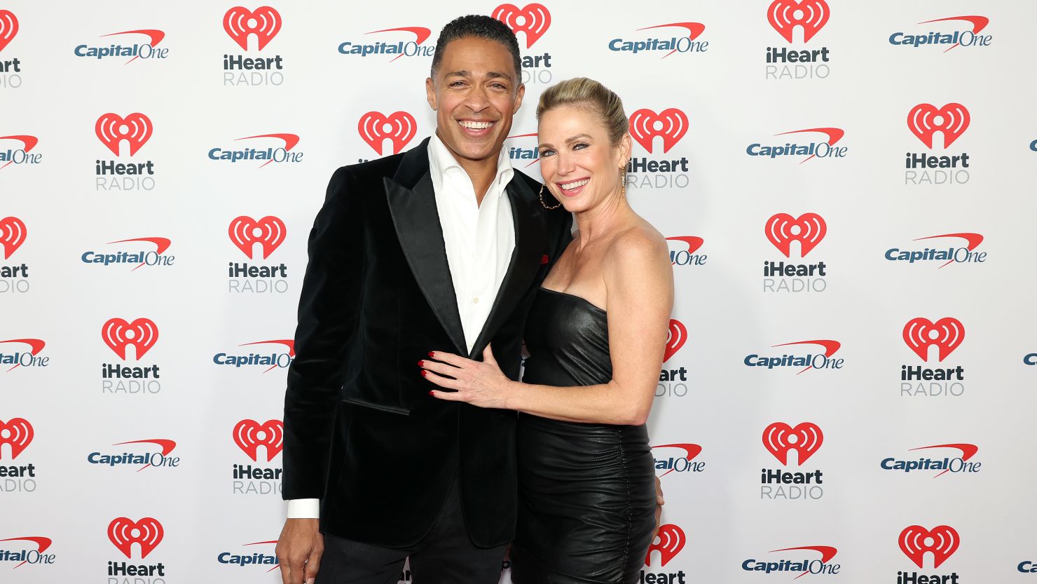 INGLEWOOD, CALIFORNIA - DECEMBER 01: T. J. Holmes and Amy Robach attend KIIS FM's iHeartRadio Jingle Ball 2023 Presented by Capital One at The Kia Forum on December 01, 2023 in Inglewood, California. (Photo by Monica Schipper/Getty Images)