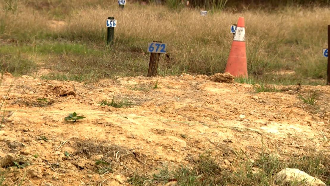 The Pauper's field where Dexter Wade was buried.