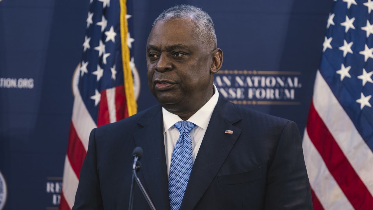 Secretary of Defense Lloyd J. Austin III delivers the keynote address at the 2023 Reagan National Defense Forum at the the Ronald Reagan Presidential Library, Simi Valley, Calif., Dec. 2, 2023. (DoD photo by Chad J. McNeeley)