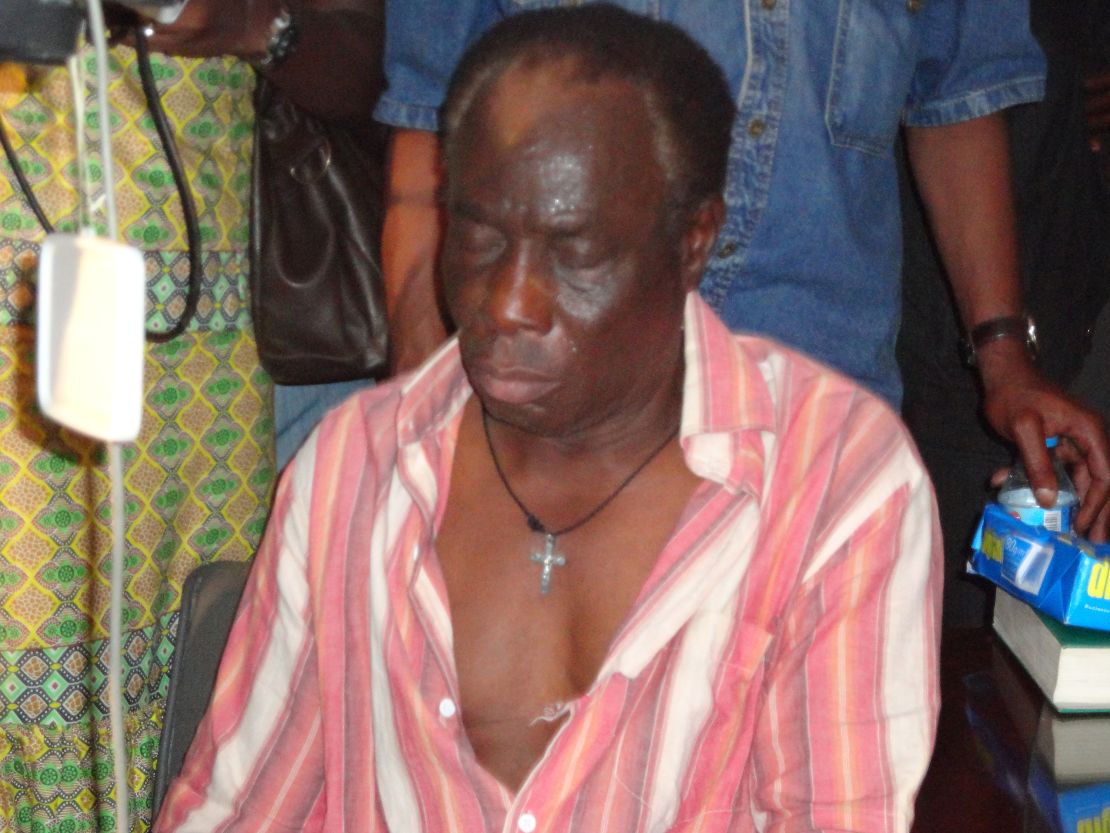 Michael Obi, the kidnapped father of Chelsea footballer John Obi Mikel is pictured after he was freed on August 22, 2011 following a police raid in the northern Nigerian city of Kano. "Obi was rescued and six suspects were arrested, five men and a woman," Kano state police commissioner Ibrahim Idris told journalists, speaking of Michael Obi.