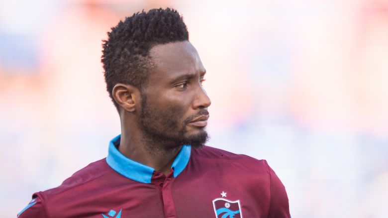 GETAFE, SPAIN - SEPTEMBER 19: John Obi Mikel of Trabzonspor looks on  during the UEFA Europa League group C match between Getafe CF and Trabzonspor at Coliseum Alfonso Perez on September 19, 2019 in Getafe, Spain. (Photo by TF-Images/Getty Images)