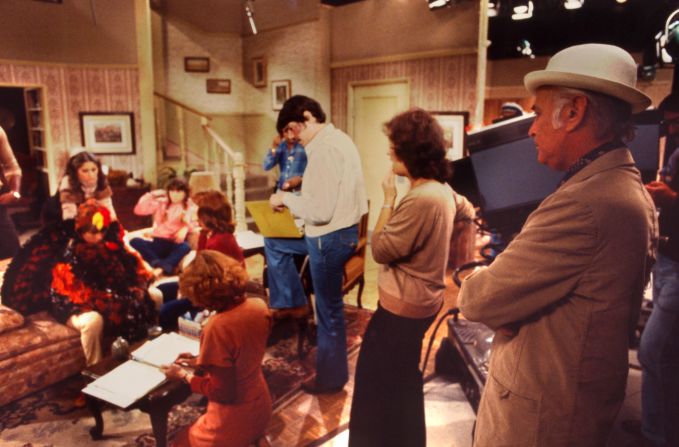 Lear, right, oversees an episode of "The Baxters" in 1979.