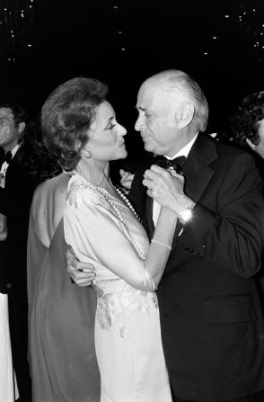 Lear dances with his second wife, Frances, at an event in Beverly Hills, California, in 1979. They were married from 1956-1986.