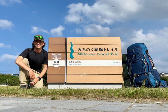 <strong>Helping others: </strong>Robin Lewis, pictured, is the Japanese-British founder of the Michinoku Trail Walker Project, a website devoted to helping others experience the route. What makes this trail different from the country's many other epic hiking routes, he says, is that it's still relatively unknown -- even in Japan.