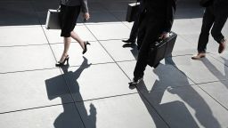 Businesspeople walking - stock photo