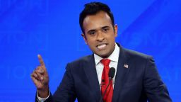 Republican presidential candidate Vivek Ramaswamy participates in the NewsNation Republican Presidential Primary Debate at the University of Alabama Moody Music Hall on December 6, 2023 in Tuscaloosa, Alabama.